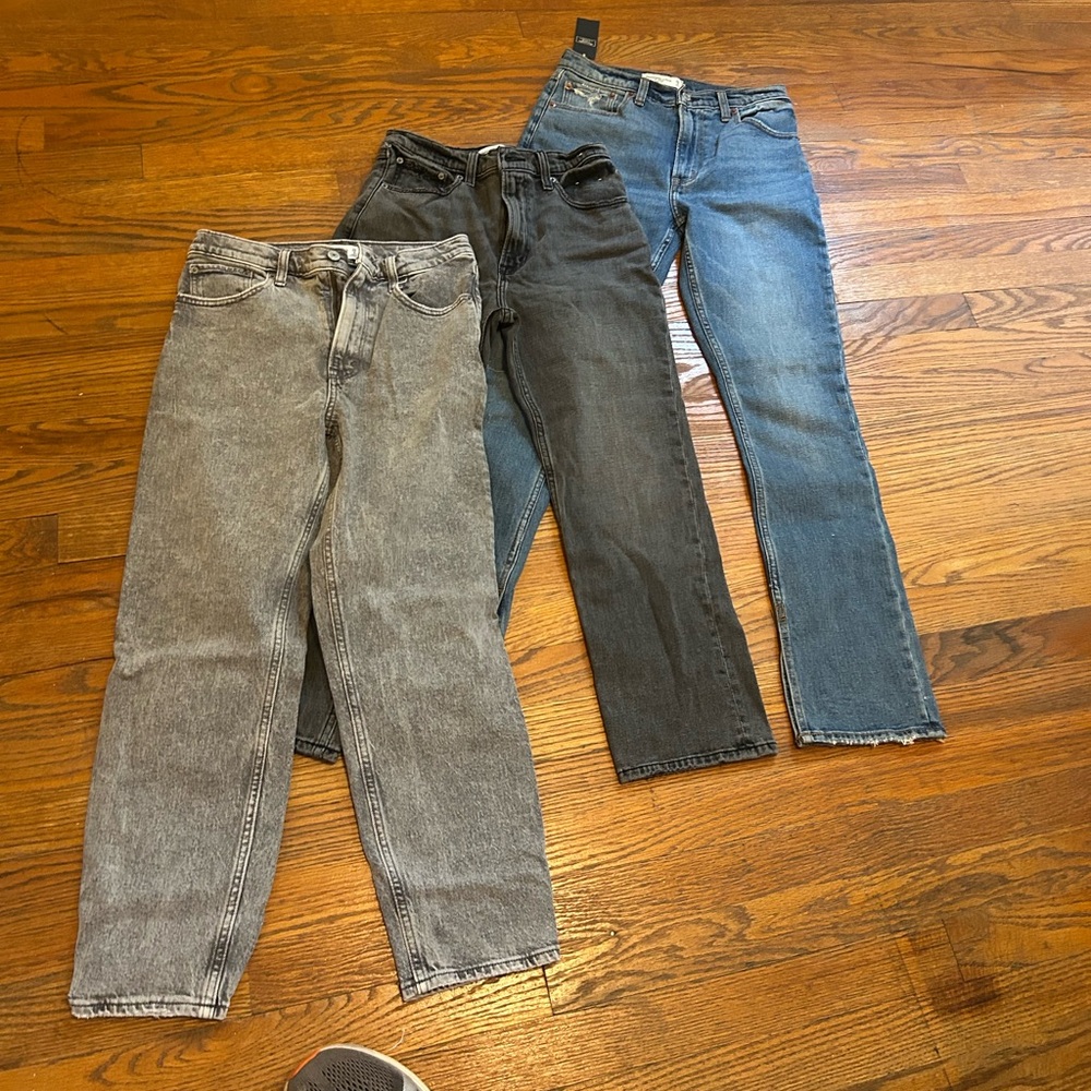3 pair Abercrombie and Fitch Jeans Size 26